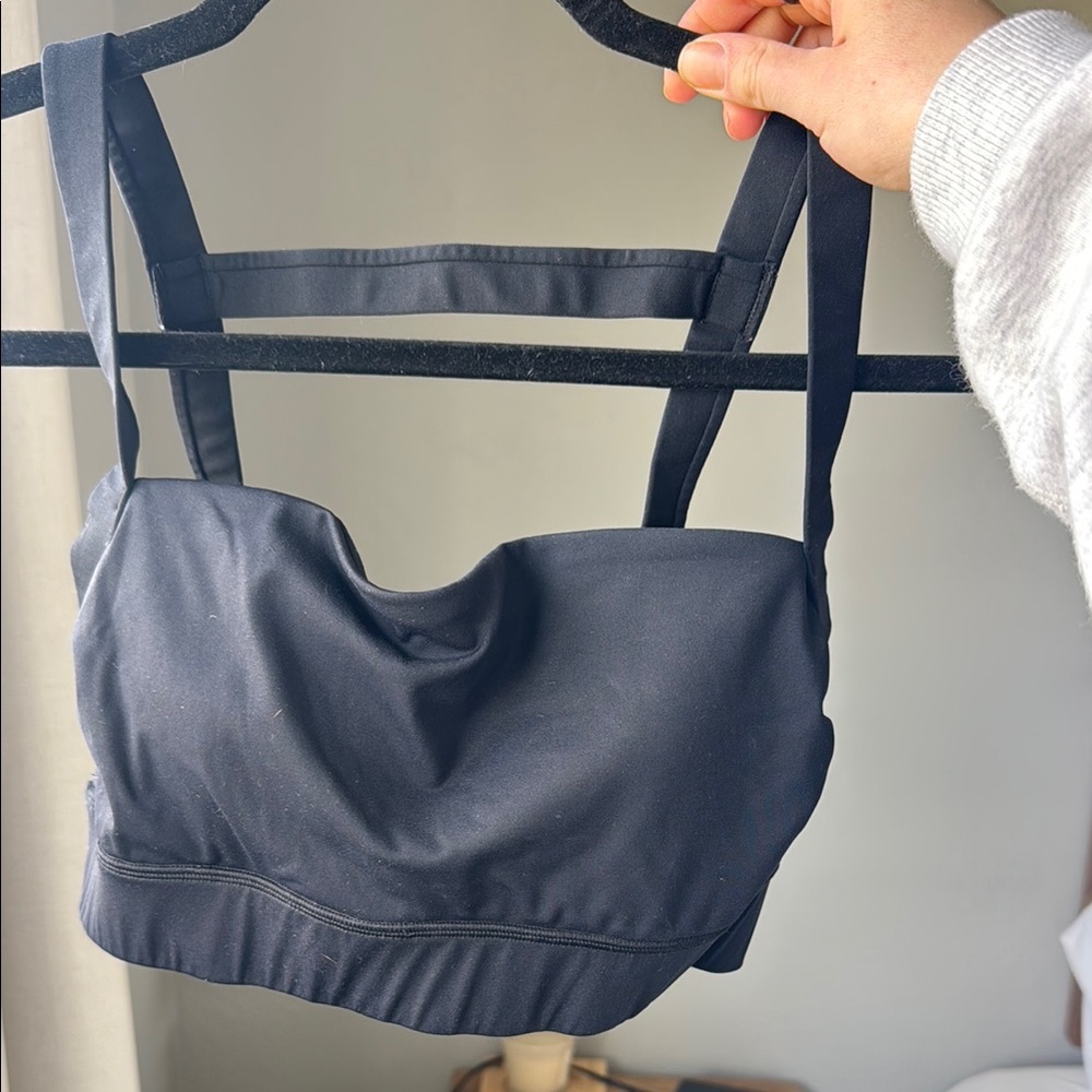 Black Strappy Sports Bra